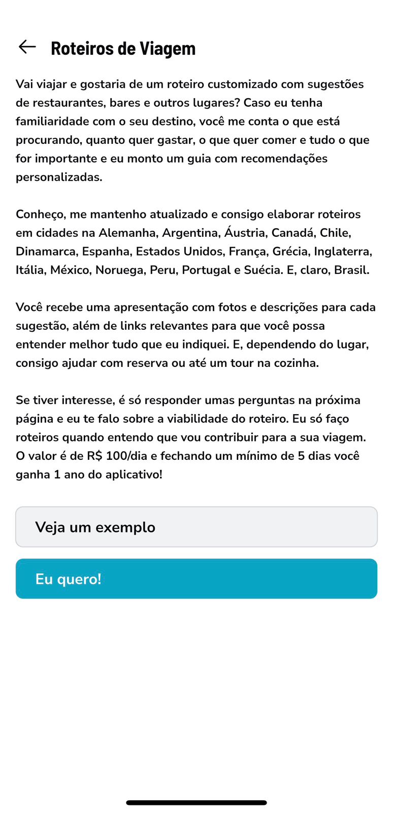 Roteiros de viagem